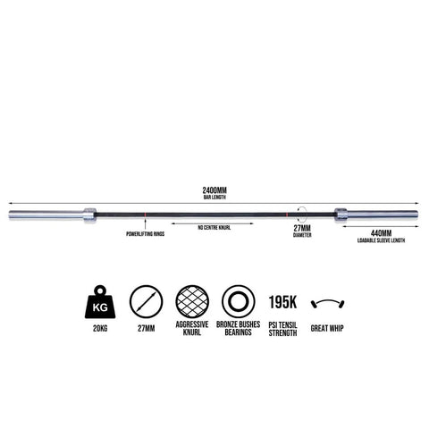 Image of Тяговий гриф CERBERUS Deadlift Bar
