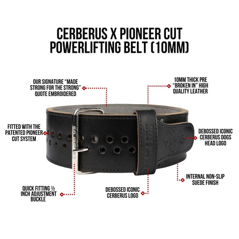 Image of Пояс для пауерліфтингу на пряжці CERBERUS X Pioneer (10mm)