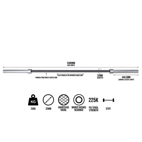 Image of Гриф для присіду CERBERUS Squat Bar
