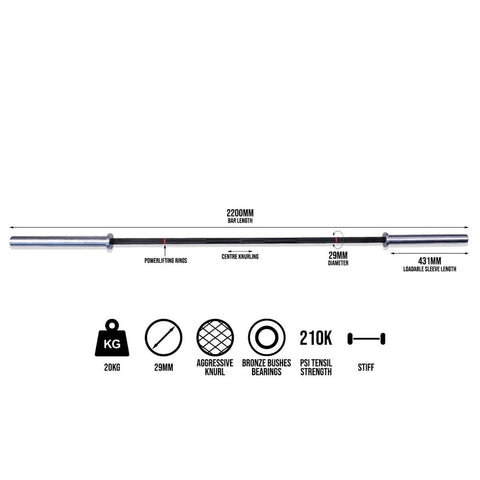 Image of Гриф для пауерліфтингу CERBERUS Power Bar